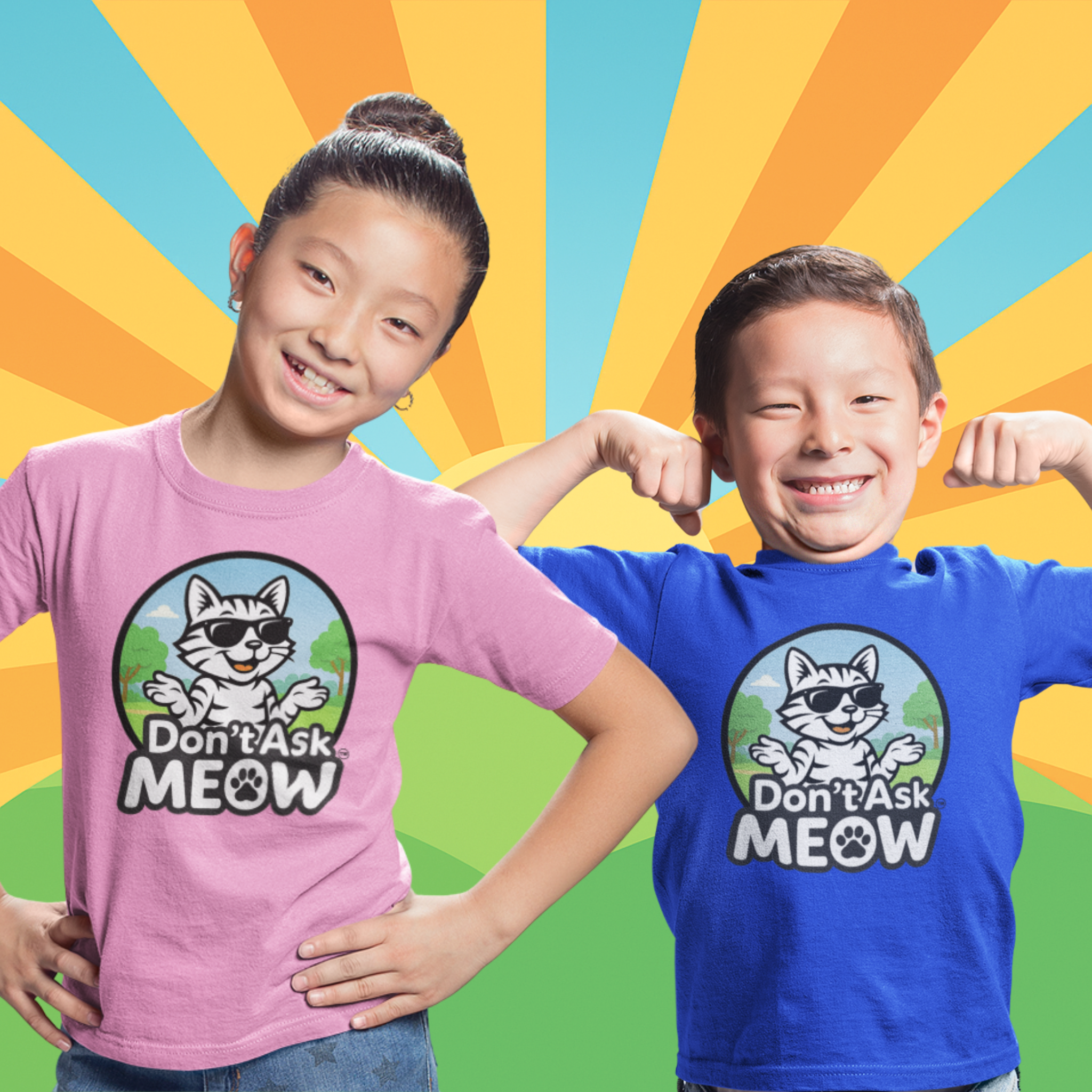 Don't Ask Meow Logo Childrens Tee