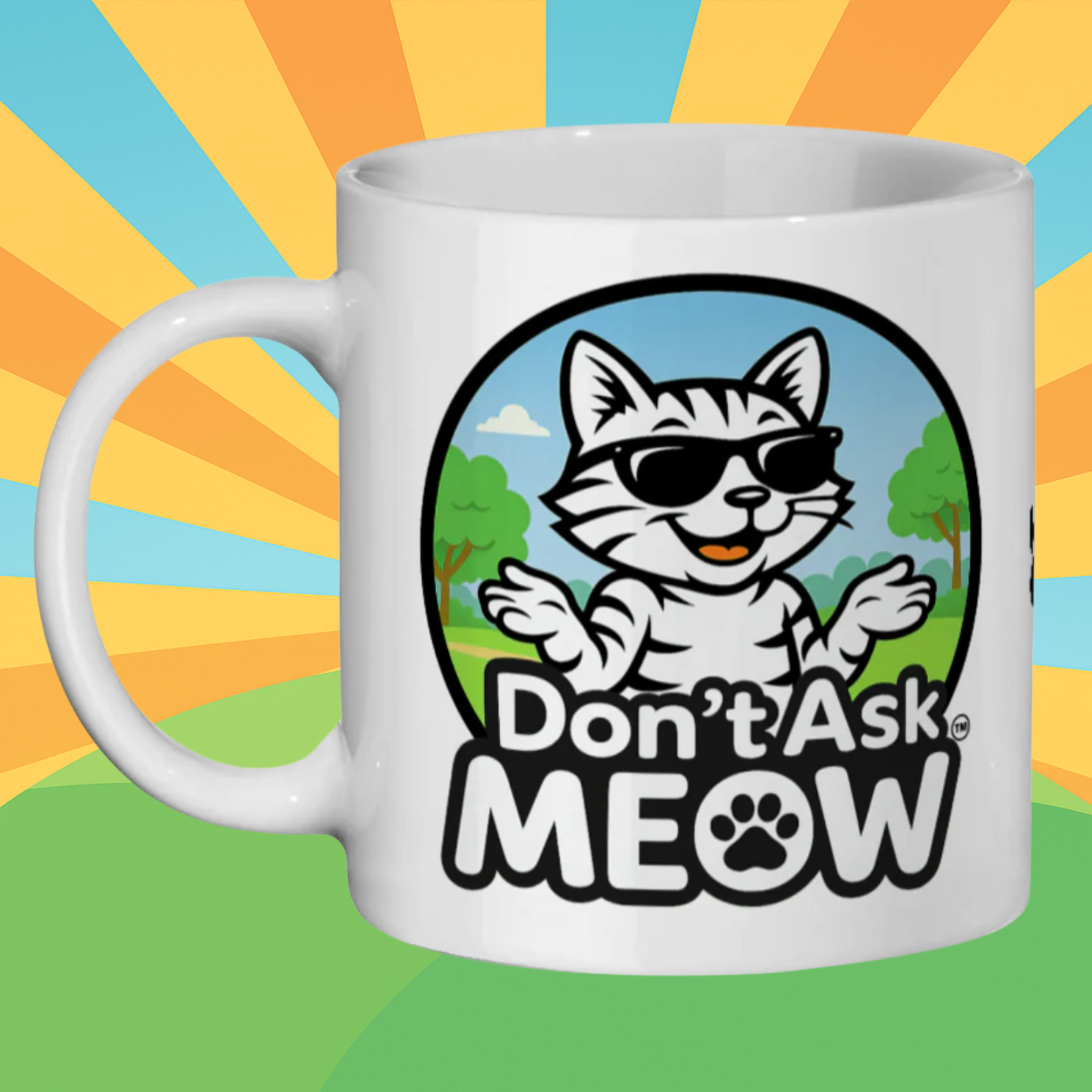Don't Ask Meow Logo Mug 11oz