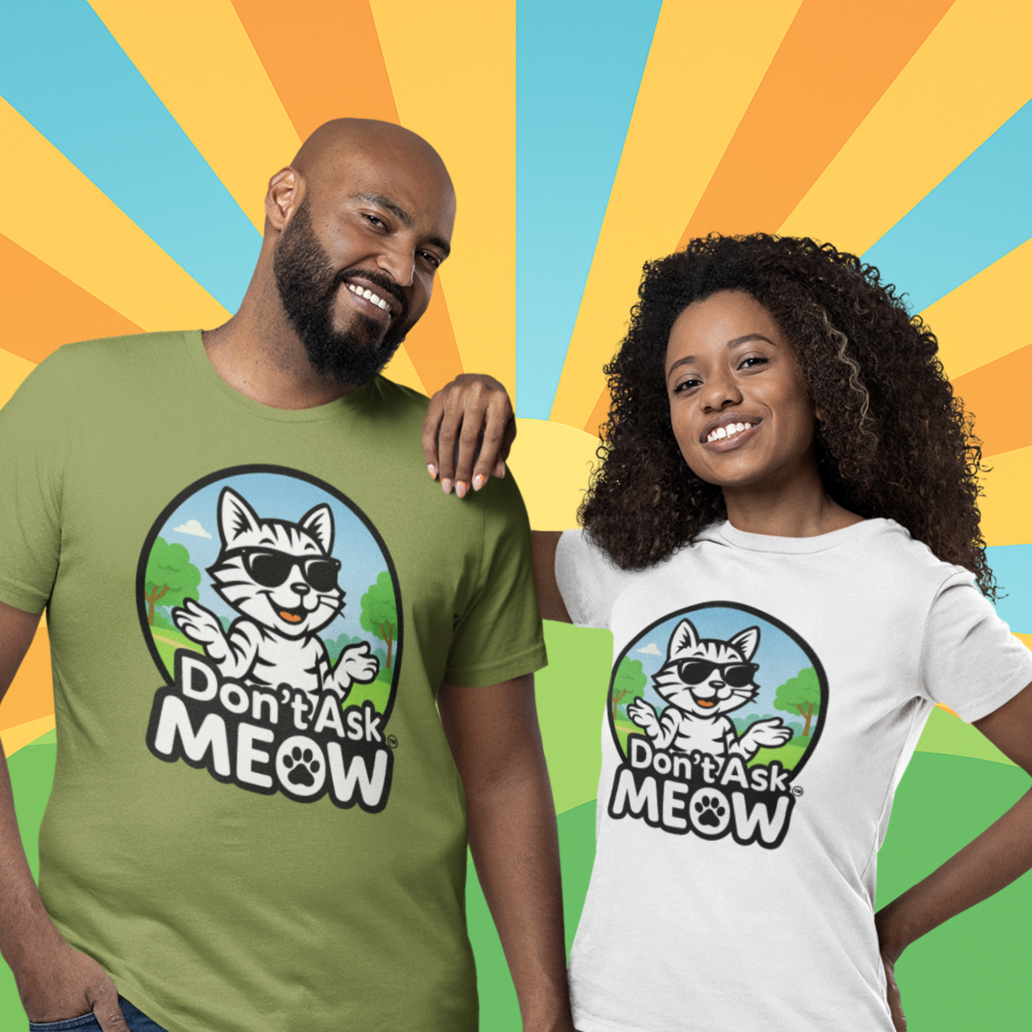 Don't Ask Meow Adult Logo Tee
