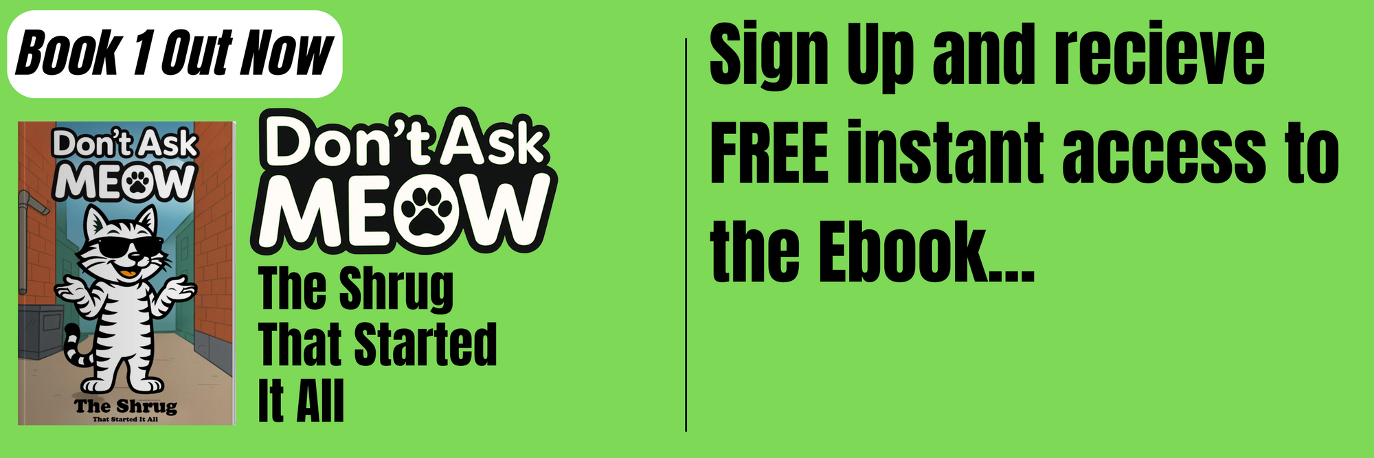 Don't Ask Meow Book1 Ebook signup banner