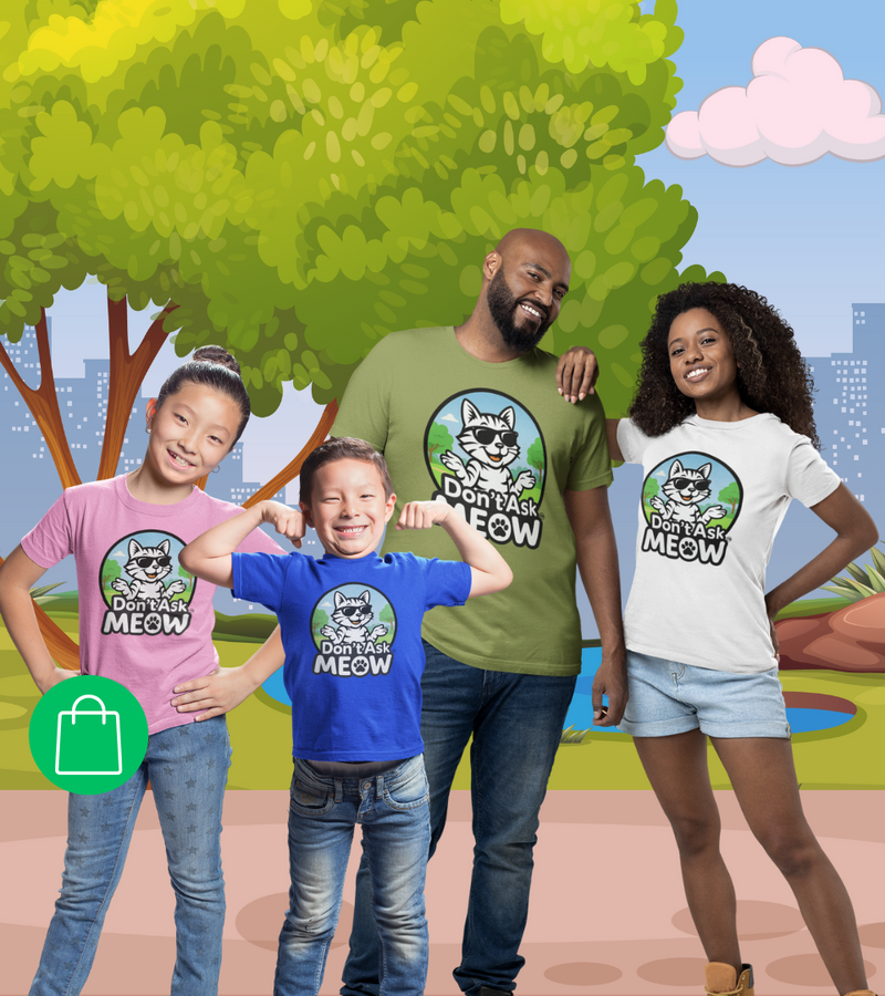 Don't Ask Meow Logo T-Shirts