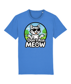 Don't Ask Meow Adults Logo T-Shirt Blue