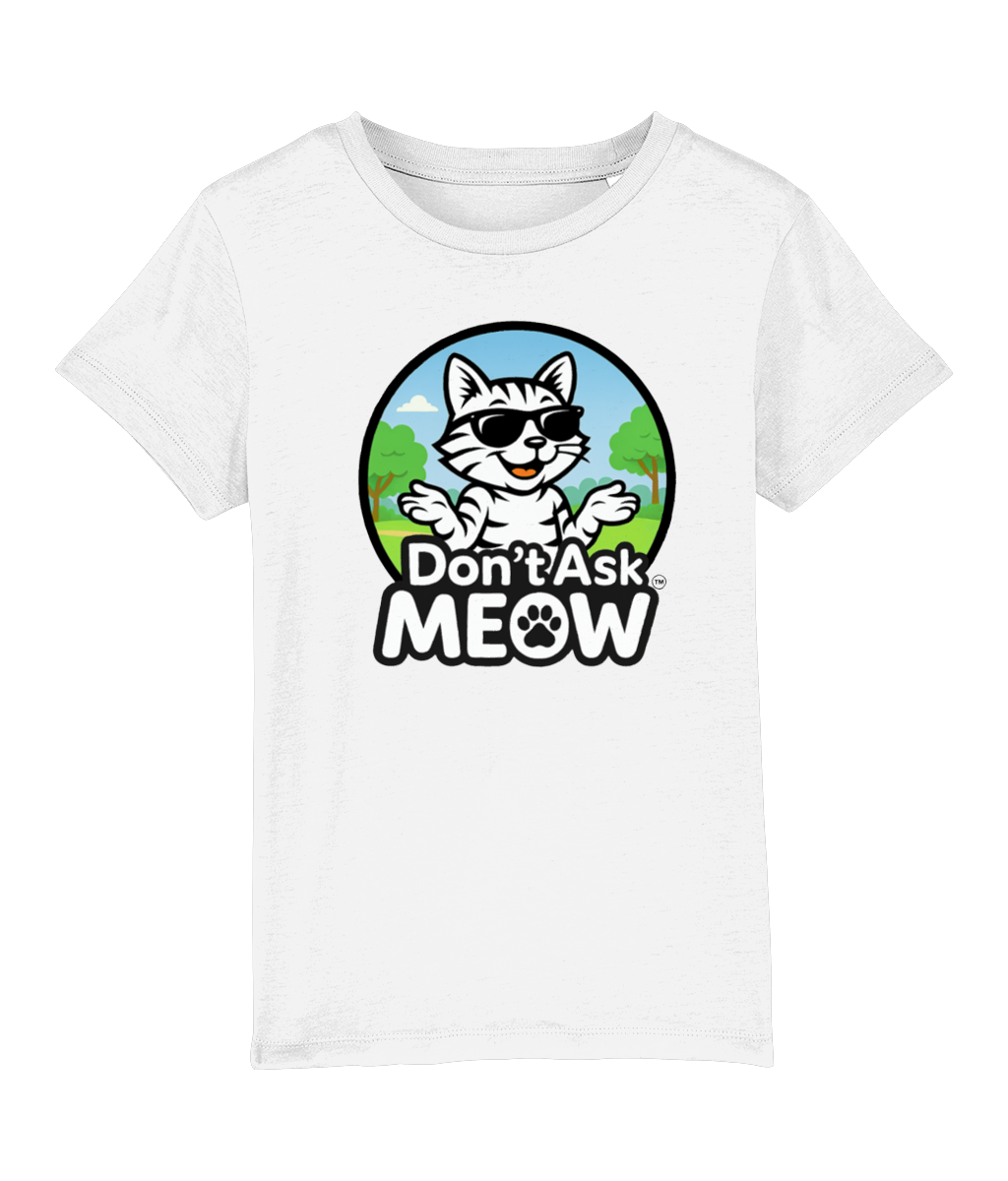 Don't Ask Meow Children's Logo T-Shirt White