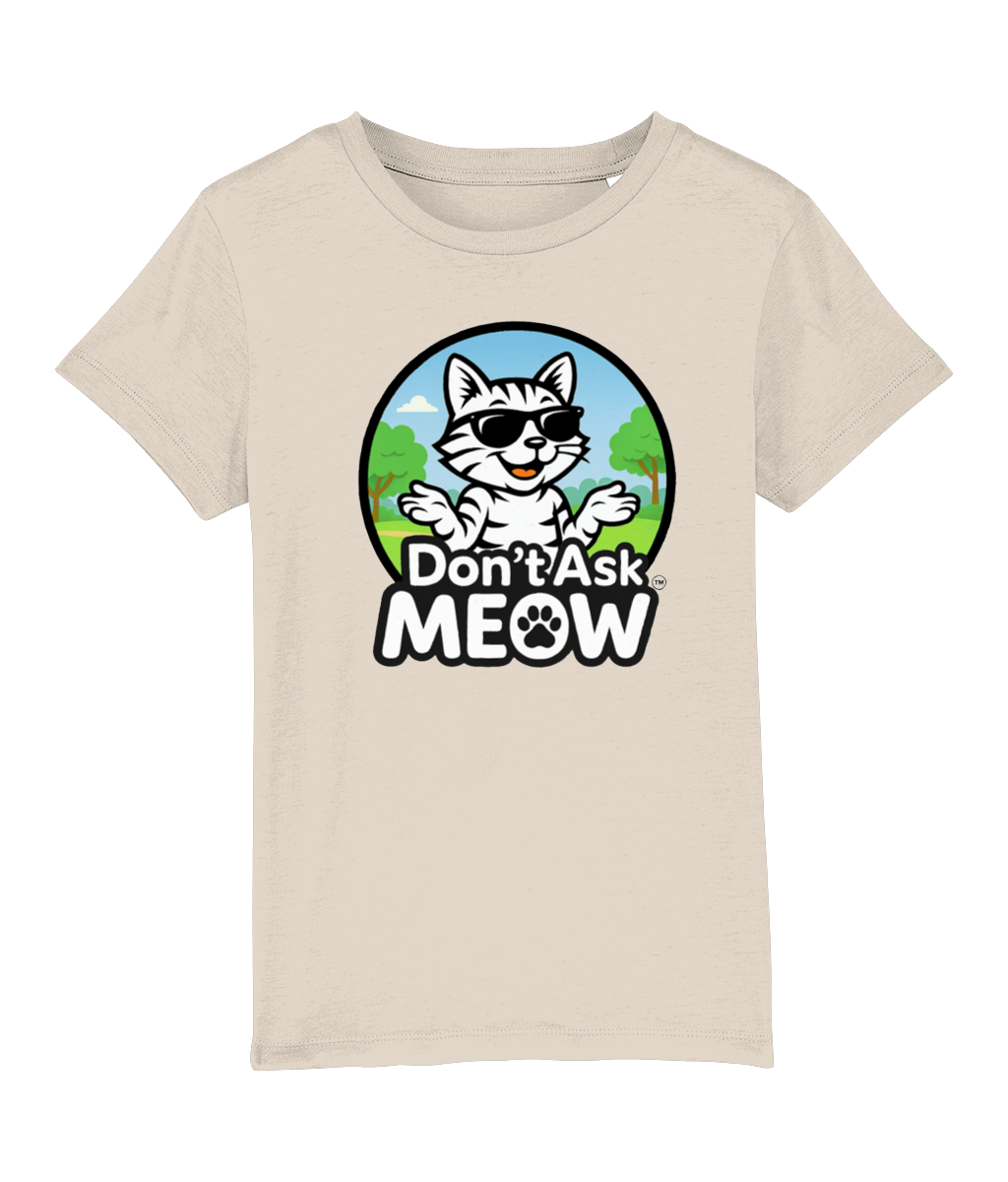 Don't Ask Meow Children's Logo T-Shirt Natural