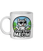 Don't Ask Meow Logo Mug Left Side